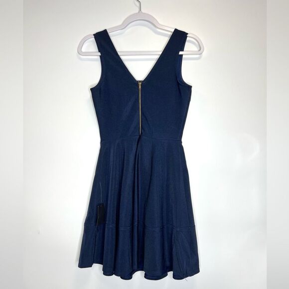 NEW Lulus Home Before Daylight Fit & Flare Mini Dress Navy Blue XS - Picture 6 of 11